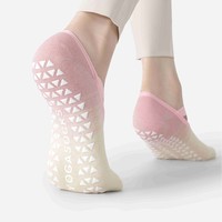 Chaussettes de yoga à lanières croisées de haute qualité, design personnalisé, pour femmes, chaussettes de Pilates, chaussettes de danse antidérapantes, vêtements d'entraînement de danse, chaussettes personnalisées