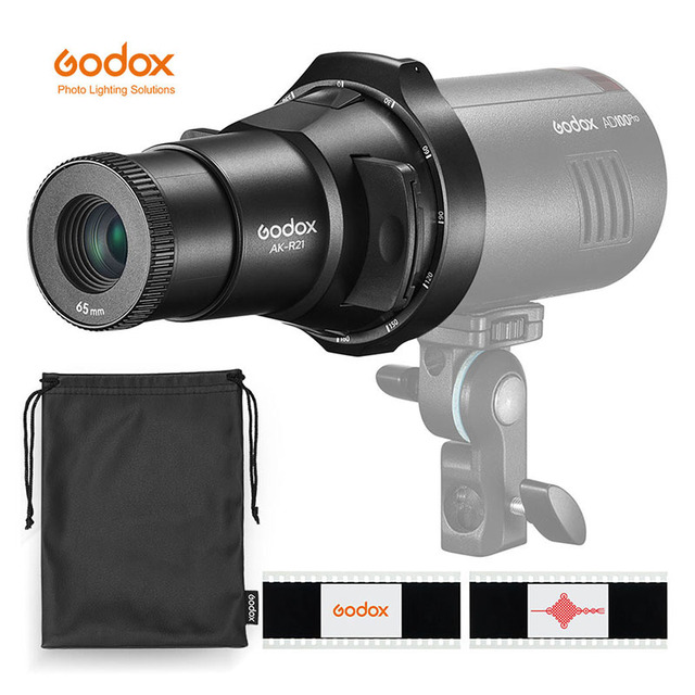 Godox AK-R21 Projection Attachment Compatibility Round and Fresnel Head Flash for Godox AD200Pro AD100Pro V1 Flash LC30 Light
