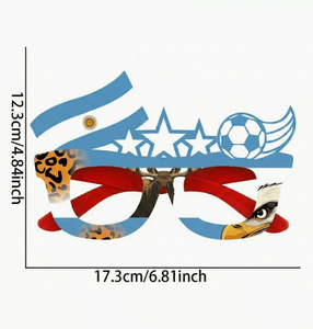 Vente en gros, Meilleure vente : Lunettes en plastique avec drapeau espagnol pour le Mondial de football 2026, Accessoires de supporter, Montures décoratives de mascotte de football - Product Image 4