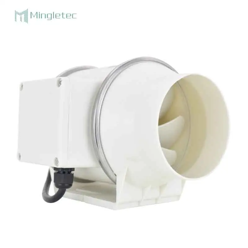4 5 6 8 inch White plastic Small Size blades blower turbine duct axial mixed flow ventilation exhaust fan