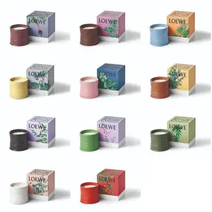 GMI定制什锦纹理哑光花式艺术纸可折叠蜡烛礼品盒，带插入蜡烛包装盒，用于蜡烛罐