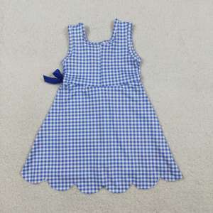 Vestido Deportivo RTS para Niñas Pequeñas, con Shorts Interiores, Estampado a Cuadros, Lazos, Bonito Diseño con Bordes Festoneados para Jugar al Tenis, Yoga - Product Image 6