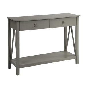 Table <span class=keywords><strong>console</strong></span> <span class=keywords><strong>moderne</strong></span> en bois gris Meubles de salon en gros pour villa et appartement pour hall d'entrée Décoration intérieure - Product Image 3