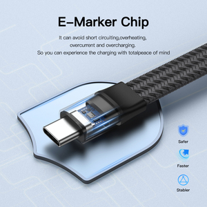 Uniean Bán Buôn 1.5M USB C Phẳng Cáp 40Gbps Cáp 8K Loại C USB Nhanh Chóng Sạc Phẳng Dây Cáp Dữ Liệu Cho Iphone Để Android - Product Image 5