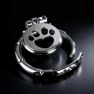 Stainless Steel Cat Paw Male Chastity <b>Cage</b> Adjustable Size SM Penis Lock <b>Light</b> Restraint Device Safe Material for Adult Men 18+ - Product Image 1