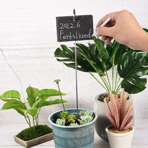 Fournitures de jardin bon marché tige de suspension en acier crayon en pierre forme de rectangle <span class=keywords><strong>ardoise</strong></span> étiquettes de plantes étiquettes de marqueur - Product Image 4