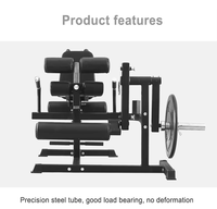 Équipement de gymnastique Machine de presse de jambe chargée de plaque d'extension et de boucle de jambe multifonctionnelle assise commerciale