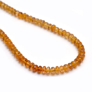 Cuentas de rondelle lisas de 5mm-6mm de turmalina amarilla natural | Hilo de 14 pulgadas | Cuentas lisas sueltas de piedras preciosas semipreciosas de turmalina - Product Image 6