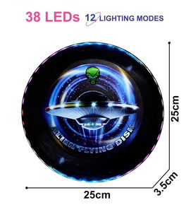Nuovo 12 modalità di luce luce per esterno ricaricabile Flying Disc <span class=keywords><strong>launcher</strong></span> per bambini giocattolo - Product Image 5