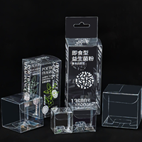 Boîte d'emballage cadeau transparente personnalisée, étanche, en PVC transparent, carrée