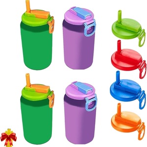 Tapa Multifuncional Reutilizable para Latas de Refresco, Libre de BPA, de Plástico PP, con Pajita, Compatible con <span class=keywords><strong>Tapas</strong></span> de Pajita Estándar, Accesorios de <span class=keywords><strong>Bar</strong></span> - Product Image 5