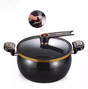 Soupe à micro pression classique et marmite en métal émaillé en céramique pour cuisinière à gaz et à <span class=keywords><strong>induction</strong></span> avec couvercle - Product Image 3