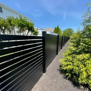 Shandong factory aluminum privacy fence eco friendly waterproof aluminum slat fence