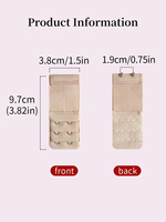 Rallonge de soutien-gorge élastique ajustable à deux rangées de crochets pour femmes, accessoires de lingerie, vente directe d'usine, personnalisation OEM/ODM