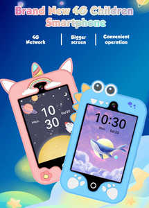 هاتف أطفال جديد بتقنية الجيل الرابع مع نظام تحديد المواقع وكاميرات مزدوجة و7 ألعاب تعليمية وتحكم عبر التطبيق للألعاب التعليمية - Product Image 4