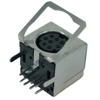 HX Direktvertrieb MDC-8PIN Schwarzer S-Terminal Mini-DIN Buchse Eisengehäuse Tastaturanschluss Runder Terminalanschluss