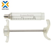 Pistolet d'injection de vaccin pour animaux TPX de 10/20/30/50ml Seringue vétérinaire en acier plastique sans écrou de dose pour ferme d'élevage