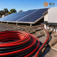 Câble solaire PV1-F certifié TUV 4mm2 6mm2 10mm2 Cuivre étamé Double cœur DC 1500V Isolation XLPO Ignifuge Résistant aux UV