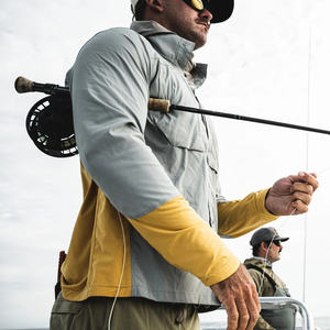 Chemise de pêche boutonnée en micro-polyester Ripstop, manches longues, dos ouvert, style indigène, pour le travail, OEM - Product Image 1