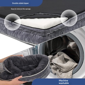 Cama para Perros y Gatos, Desmontable, Lavable, de Tela, Estilo Sofá Rectangular, Diseño Corgi Teddy, para Uso en Interiores - Product Image 4