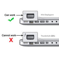 Harga Pabrik Kabel Adaptor USB C ke Mini DisplayPort (DP) 4K 60Hz Tipe C ke Mini DP Mendukung MacBook
