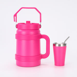 Nouvelle gourde sport isotherme grande capacité en acier inoxydable 304 avec poignée pour véhicule, idéale pour l'extérieur - Product Image 4