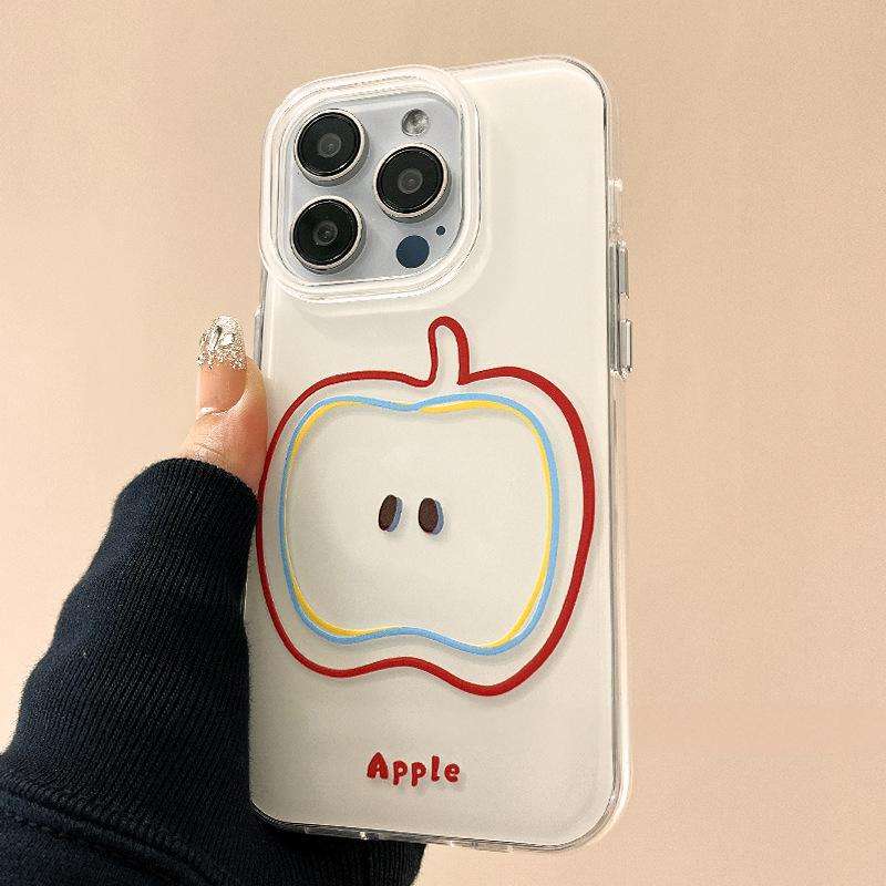 Pomme sur fond blanc