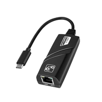 Adaptador USB-C a Ethernet, Tarjeta de Red Gigabit RJ45 de 100 Mbps, Tarjeta de Red LAN con Cable Externa para Windows y Mac OS