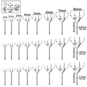 Clous d'oreilles Huazi en acier inoxydable, forme griffe, bijoux de piercing pour cartilage, accessoire unisexe, cadeau, en stock - Product Image 5