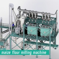 Ligne automatisée de traitement du maïs Moulin à farine de maïs 100 tonnes par jour avec conception et installation professionnelles