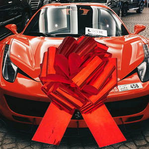 Moño Grande de Cinta de 18 Pulgadas con Cordón <span class=keywords><strong>para</strong></span> <span class=keywords><strong>Regalo</strong></span> Navideño, Decoración de Automóviles - Product Image 4