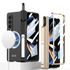 Étui magnétique avec charnière conçu pour la recharge sans fil GKK avec support et emplacement pour stylet pour Samsung Galaxy <span class=keywords><strong>Z</strong></span> <span class=keywords><strong>Fold</strong></span> <span class=keywords><strong>4</strong></span> 5 6 - Product Image 2