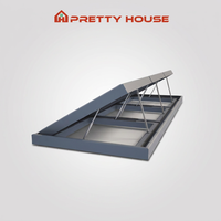 Puits de lumière LED intelligent moderne de haute qualité avec cadre à persiennes en alliage d'aluminium, ouverture battante pour entrepôt et usage extérieur