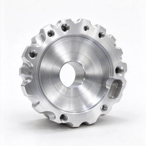 Boîtier de moyeu dentelé en aluminium sur mesure CNC 5 axes, moyeu à bride à haute tolérance avec alésage fileté pour pièces d'outillage mécanique - Product Image 2