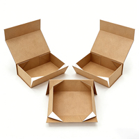 Nouveauté Boîte cadeau de style livre en papier kraft jaune haut de gamme sur mesure avec fermeture magnétique écologique