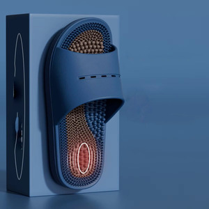 Zapatillas de masaje para el hogar de los hombres, puntos de acupuntura para bañarse, tabla de presión antideslizante para los dedos, zapatillas geniales para el verano de los hombres - Product Image 1