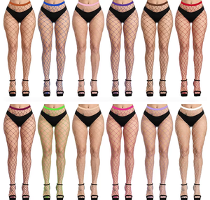 Bas résille en <span class=keywords><strong>maille</strong></span> noire sexy pour femmes collants/collants tricotés collants transparents pour l'été en petites/moyennes/grandes tailles - Product Image 5