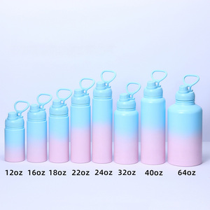 Botellas de agua personalizadas de acero inoxidable, libres de BPA, con degradado, de 32 oz, botella de agua de acero inoxidable con aislamiento al vacío de doble pared. - Product Image 1