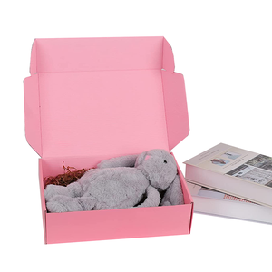Vente directe d'usine, boîtes d'expédition en carton ondulé rose recyclables de 9*6*3 pouces pour les petites entreprises - Product Image 4