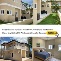 Ventanas Corredizas Horizontales de PVC Modernas, Ventanas Corredizas Personalizadas para Proyectos de Casas y Villas