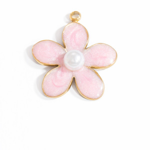 Dijes de Acero Inoxidable con Forma de Flor y Pez de Dibujos Animados para Hacer Joyería DIY, Colgantes Unisex - Product Image 3