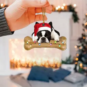 2D Acrylic Flat Pendant Car Decoration Pendant Bone Dog Backpack Keychain Decoration The Best Gift For Holiday Gifts