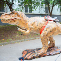 Balade électrique réaliste de taille réelle sur un dinosaure animatronique pour le parc d'attractions
