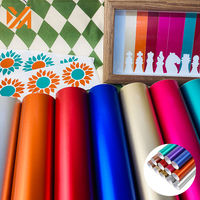 Vinilo autoadhesivo de color para plotter de corte, rollo de papel de película de vinilo con adhesivo dorado brillante metálico