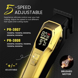 Máy cắt tóc chuyên nghiệp PRITECH 5 tốc độ, bộ máy cắt tóc tốc độ cao chuyên nghiệp với pin 4600mAh - Product Image 3