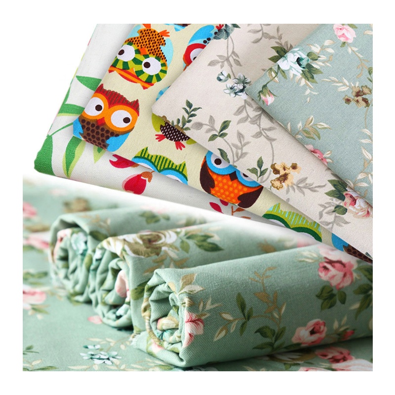 Печатная ткань, хлопчатобумажная ткань, тканая однотонная 100% хлопчатобумажная ткань, узоры для кроватей, рулоны + полиэтиленовый пакет, цвет под заказ