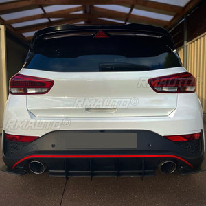 ดิฟฟิวเซอร์ลิปสปอยเลอร์กันชนหลังรถยนต์ 3 ชิ้น สำหรับ Hyundai I30N Hatchback 2020+ ชุดป้องกันกันชนหลังส่วนล่าง - Product Image 5