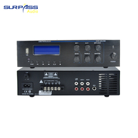 SP-MA80 Mini 60W Mikser Amplifikatörü, USB FM,70V 100V 4 16Ohms PA Amplifikatörü,1Mikrofon 1AUX MP3 Çalar, Uzaktan Kumandalı