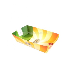 Bandeja de papel reciclable personalizada para <span class=keywords><strong>hot</strong></span> dogs, con espadas para envasar al por mayor, caja de alimentos para helados, bandeja para <span class=keywords><strong>hot</strong></span> dogs. - Product Image 2