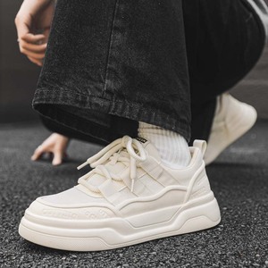 Empire Pipe Men High Top Canvas Sneakers White Round Toe Lace Up <b>Height</b> <b>Increasing</b> Spring Casual <b>Shoes</b> - Product Image 4